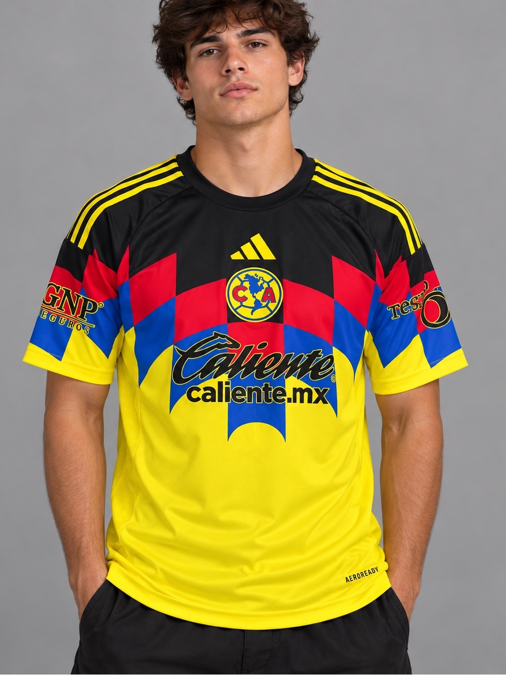 adidas Club América 25/26 Home Soccer Jersey Men’s XL Yellow NWT AEROREADY